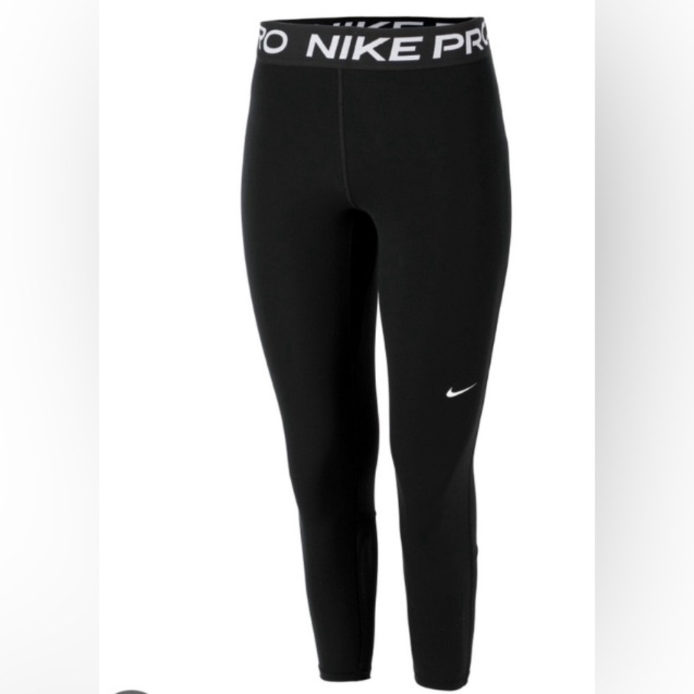 🎁Nike Pro Dri Fit Black/White Leggings- Large